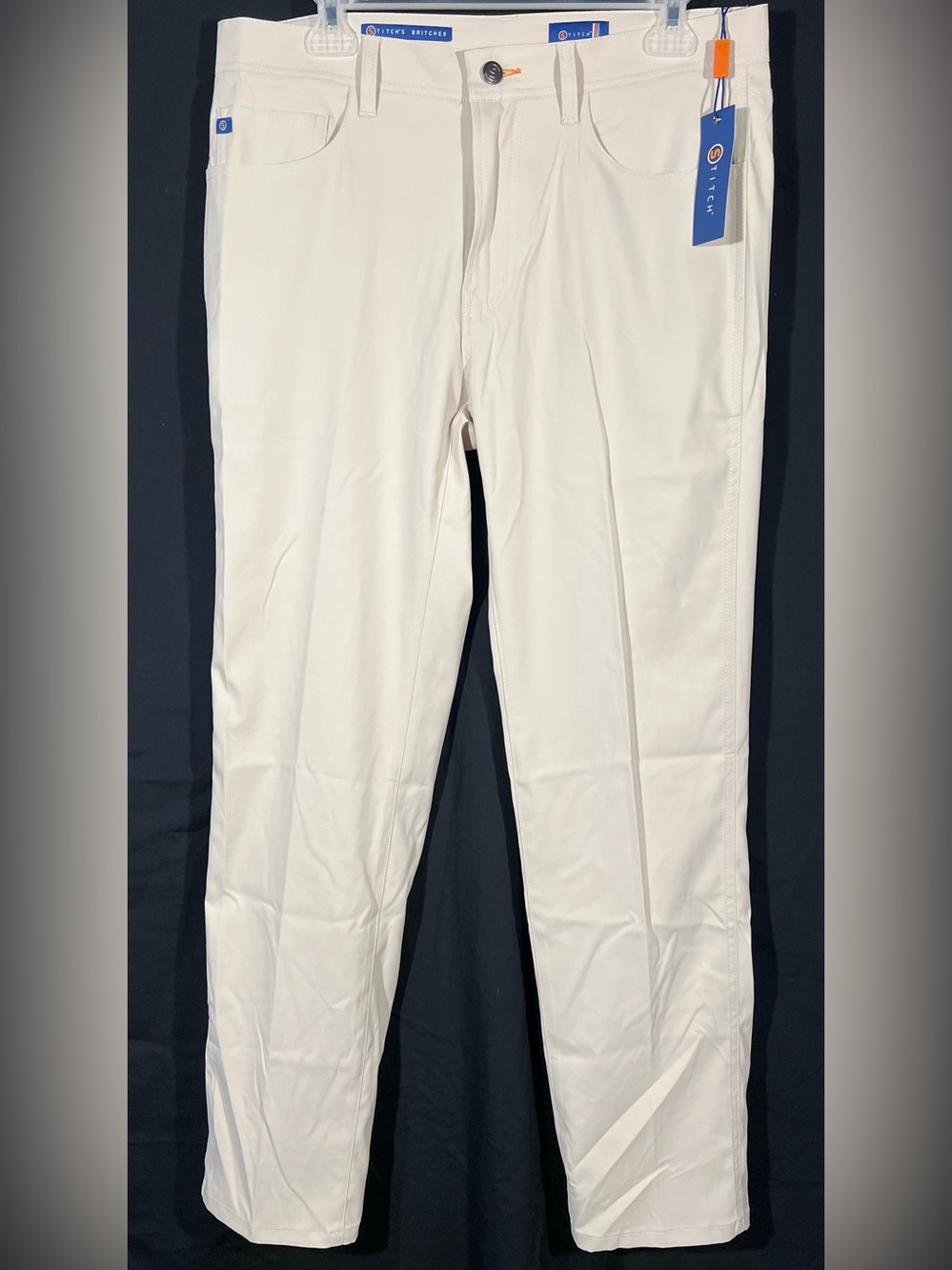 Stitch’s Britches Golf Pants Mens 32x30 Khaki Stretch Heston 5 Pocket Casual